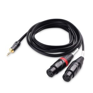 Cable Matters 3.5mm 1/8 Inch TRS to 2 XLR Cable 6 ft, Male to Female Aux to Dual XLR Breakout Cable