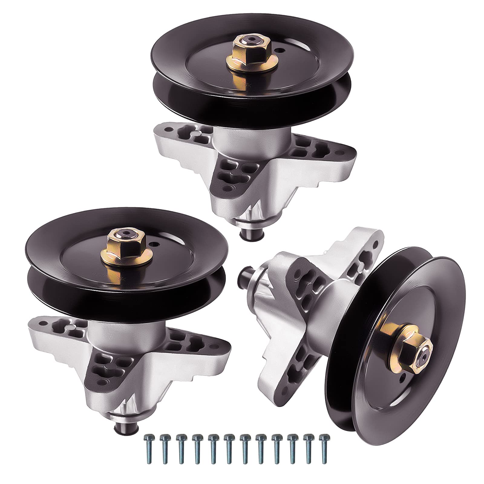 Set of 3, New Spindle Assembly 50" RZT for MTD Cub Cadet LGTX1050 RZT50 LT1050 918-04125B 918-04126 618-04126 918-04125 618-04125