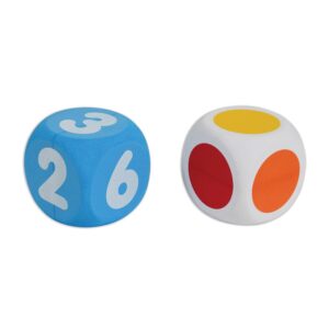 edxeducation-63525 Hand and Foot Mark Set - Includes 2 Large Die for Gameplay - Create Obstacle Courses - Tool for Gross Motor Skills, Occupational Therapy