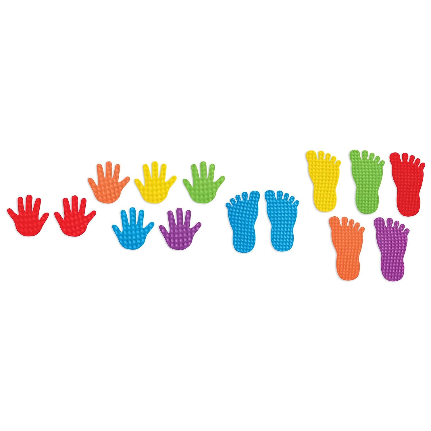 edxeducation-63525 Hand and Foot Mark Set - Includes 2 Large Die for Gameplay - Create Obstacle Courses - Tool for Gross Motor Skills, Occupational Therapy