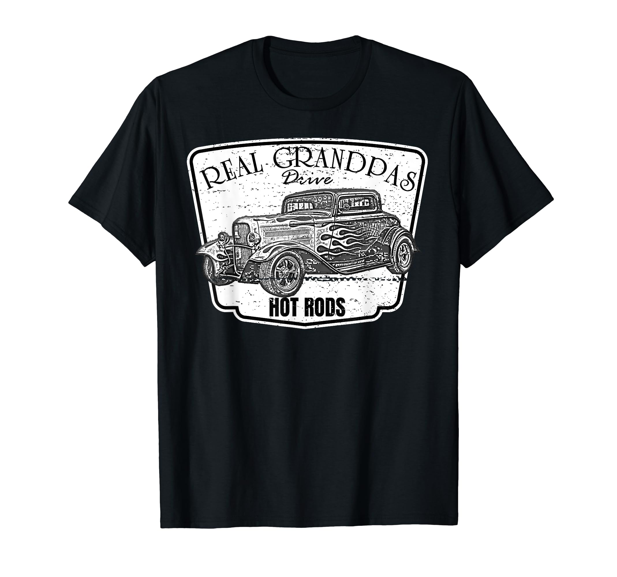 Real Grandpas Drive Hot Rods Classic Car T Shirt