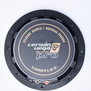 CERWIN-VEGA! 8" Stroker Pro Series Midrange 200W RMS Speakers - The Ultimate 4-Ohm Component Speakers Set for Your Car Audio System, Unleash Epic Sound CVMPCL8.0