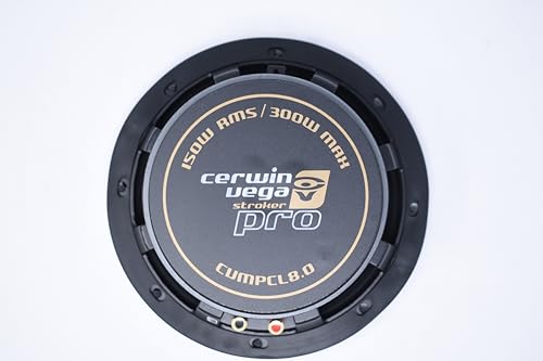 CERWIN-VEGA! 8" Stroker Pro Series Midrange 200W RMS Speakers - The Ultimate 4-Ohm Component Speakers Set for Your Car Audio System, Unleash Epic Sound CVMPCL8.0