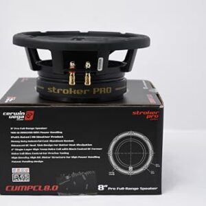 CERWIN-VEGA! 8" Stroker Pro Series Midrange 200W RMS Speakers - The Ultimate 4-Ohm Component Speakers Set for Your Car Audio System, Unleash Epic Sound CVMPCL8.0