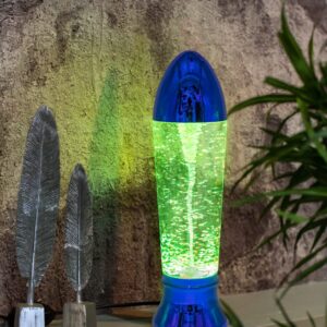 YAKii Tornado Lamp 10.5" LED Color Changing,Tornado Maker, Room Decor,Battery/USB Cable Operated Blue