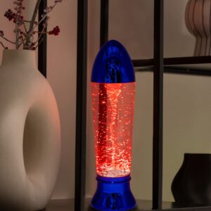 YAKii Tornado Lamp 10.5" LED Color Changing,Tornado Maker, Room Decor,Battery/USB Cable Operated Blue