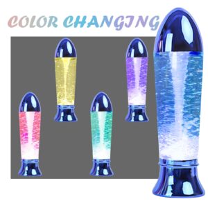 YAKii Tornado Lamp 10.5" LED Color Changing,Tornado Maker, Room Decor,Battery/USB Cable Operated Blue