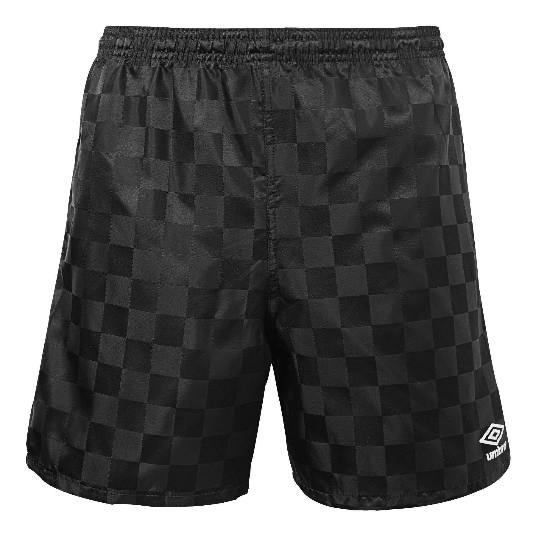 Umbro Mens Checkered Short, Black Beauty/White, X-Large US