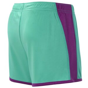 New Balance Kids Girls' Big Fashion Performance Shorts, Light Tidepool/Voltage Violet, Med