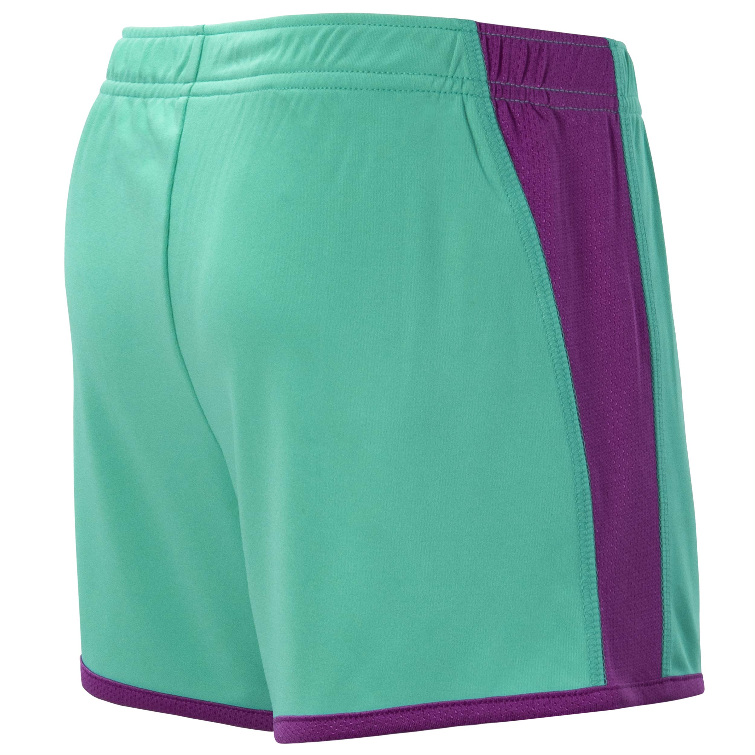 New Balance Kids Girls' Big Fashion Performance Shorts, Light Tidepool/Voltage Violet, Med