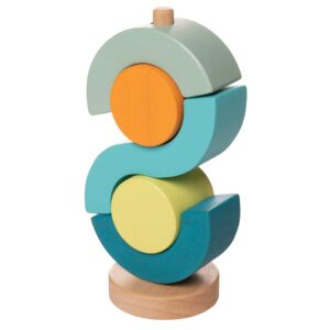 Manhattan Toy Boom Shock-A-Locka Wooden Stacking Toy for Toddlers