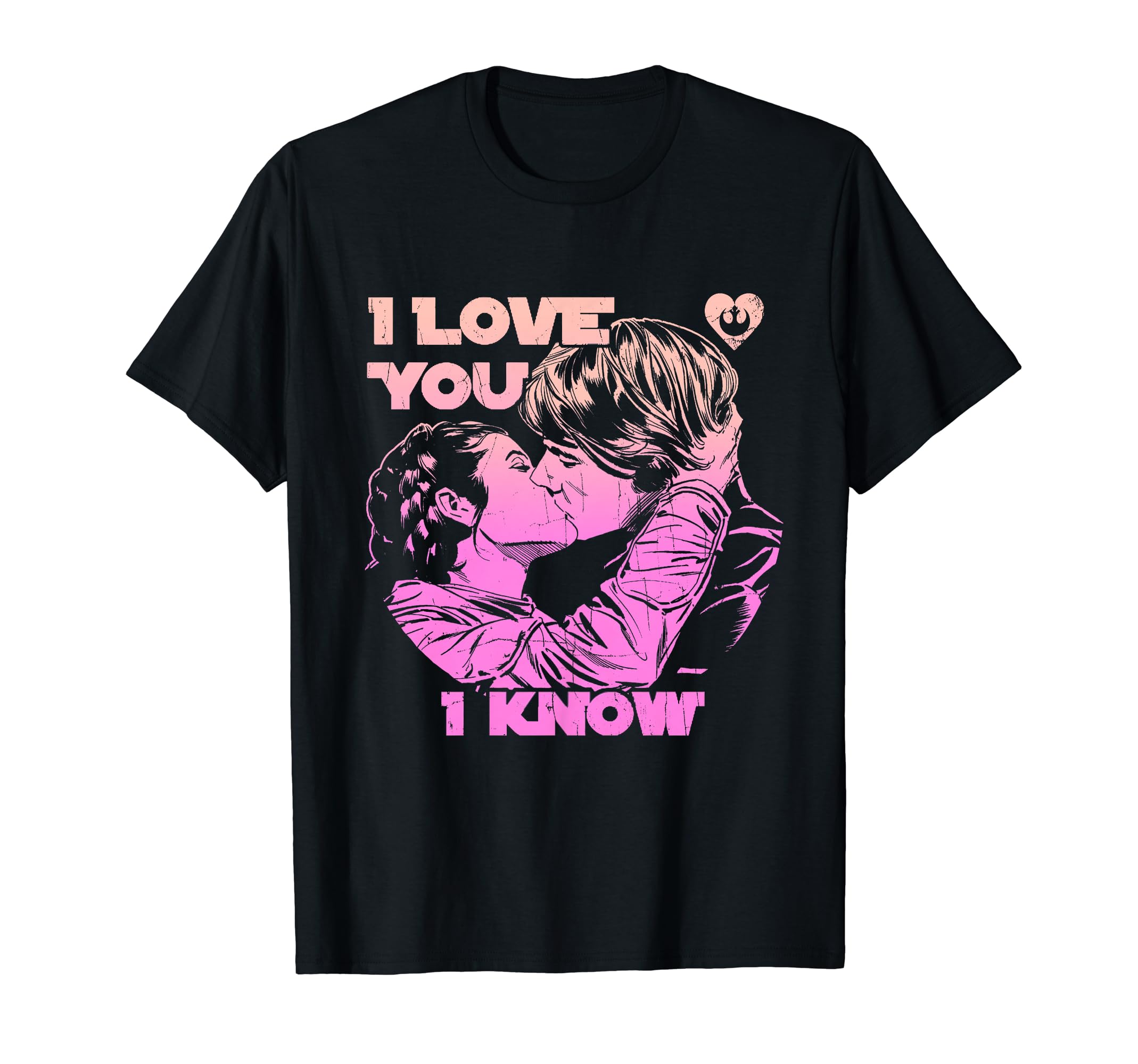 Star Wars Han Leia THE KISS "I Love You. - I Know.." T-Shirt T-Shirt