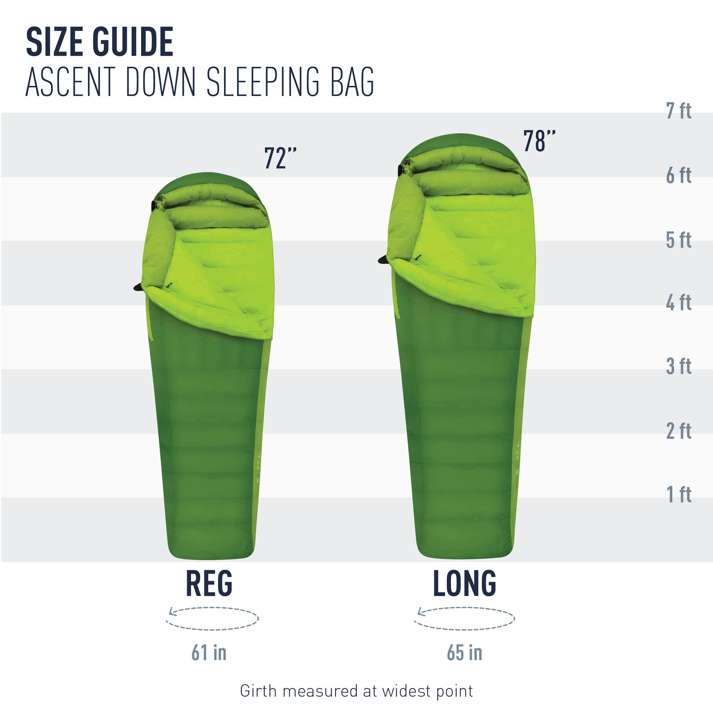 Sea to Summit Ascent Down Sleeping Bag, 15-Degree, Regular