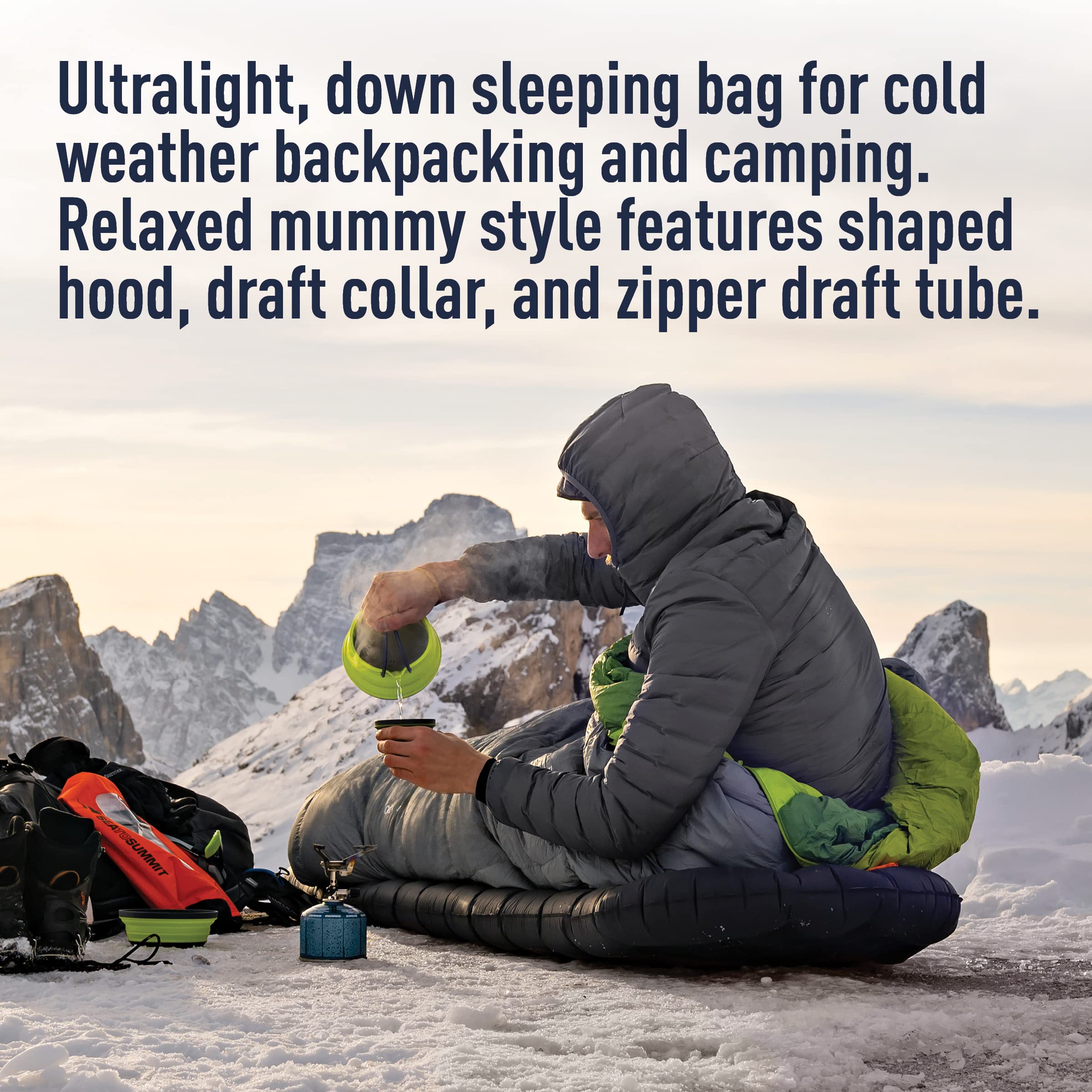 Sea to Summit Ascent Down Sleeping Bag, 15-Degree, Regular