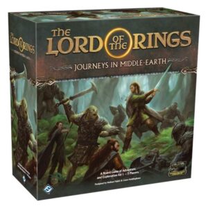 the lord of the rings journeys in middle-earth board game/ strategy game/ adventure game for adults and teens | ages 14+ | 1-5 players | avg. playtime 60+ mins | made by fantasy flight games