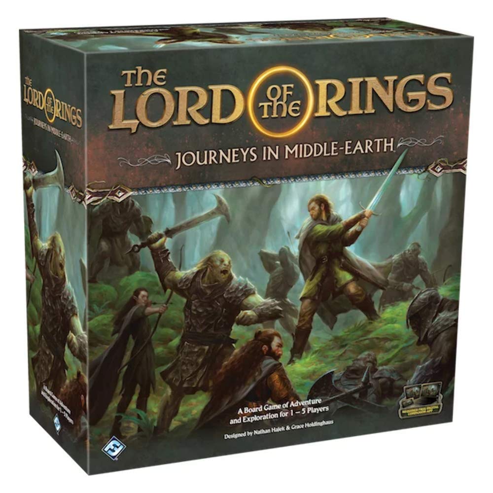 The Lord of the Rings Journeys in Middle-earth Board Game/ Strategy Game/ Adventure Game for Adults and Teens | Ages 14+ | 1-5 Players | Avg. Playtime 60+ Mins | Made by Fantasy Flight Games