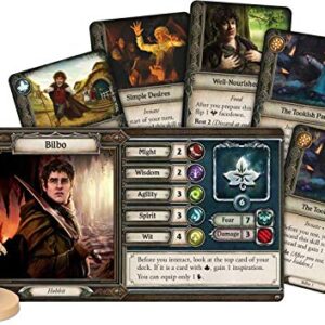 The Lord of the Rings Journeys in Middle-earth Board Game/ Strategy Game/ Adventure Game for Adults and Teens | Ages 14+ | 1-5 Players | Avg. Playtime 60+ Mins | Made by Fantasy Flight Games