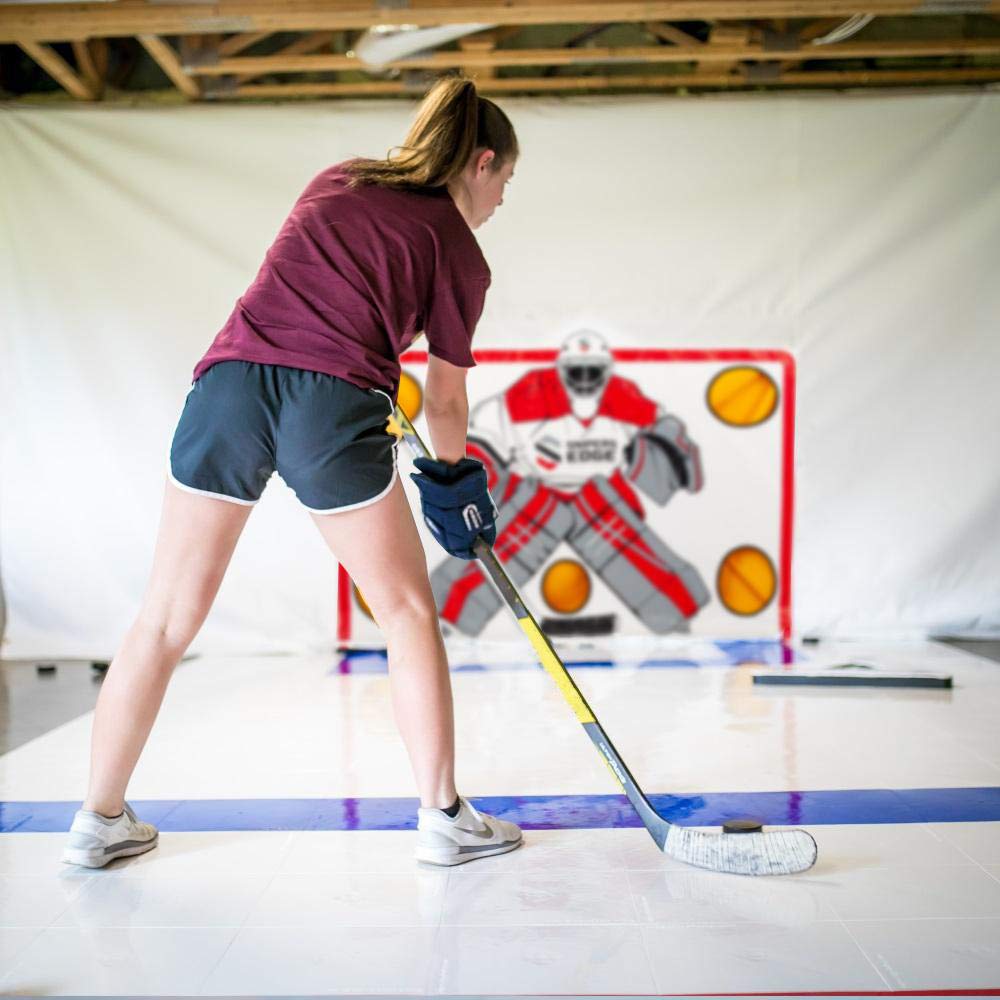 Snipers Edge Hockey - Dryland Slick Tiles - 20 White 12" by 12" Squares - Simulates Real Ice, Easy to Assemble, Premium Grade UV Coating for Protection