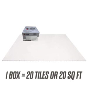 Snipers Edge Hockey - Dryland Slick Tiles - 20 White 12" by 12" Squares - Simulates Real Ice, Easy to Assemble, Premium Grade UV Coating for Protection