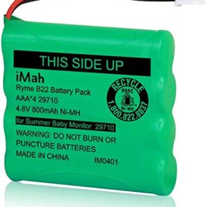 iMah Replacement Battery 29580-10 for Summer Infant Baby Monitor 29580 29590 29610 29620 29630 29710 29740 29790 29940, Ni-MH AAA Size 4.8V 800mAh Rechargeable