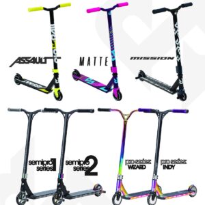 Riprail Mission Stunt Scooter for Skatepark. Pro Scooter for Kids 43" Inches and Up. Unisex Trick Scooter for All Skill Levels. Performance BMX Scooter for Beginner or Professional - Black/Blue