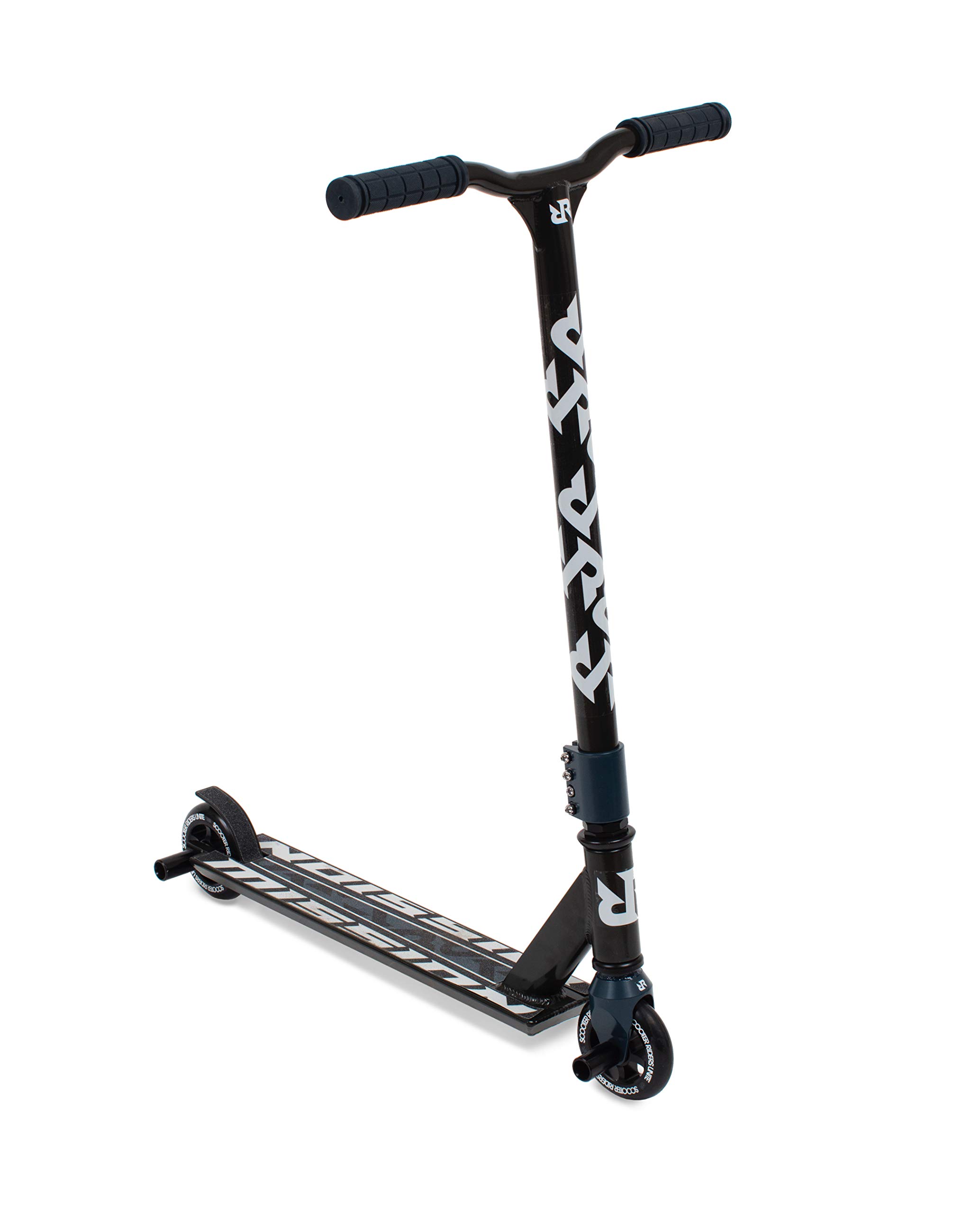 Riprail Mission Stunt Scooter for Skatepark. Pro Scooter for Kids 43" Inches and Up. Unisex Trick Scooter for All Skill Levels. Performance BMX Scooter for Beginner or Professional - Black/Blue