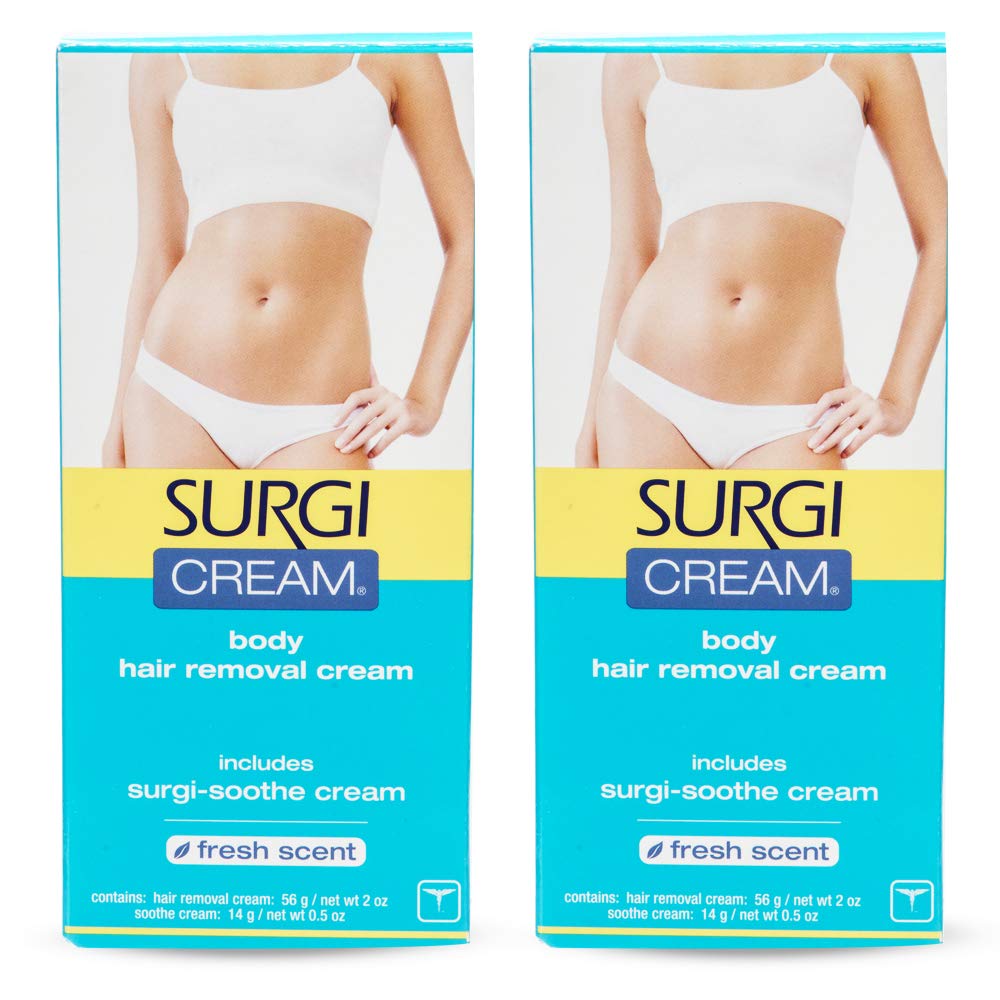 Surgi Body Hair Removal Cream Fresh Scent 2 oz, 2 Pack