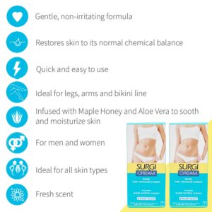 Surgi Body Hair Removal Cream Fresh Scent 2 oz, 2 Pack