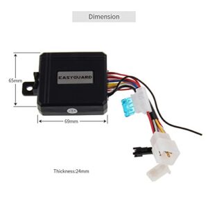 EASYGUARD EM211 2 Way Motorcycle Alarm System with Remote Start Starter Shock Sensor tilt Motion Sensor DC12V LCD Display