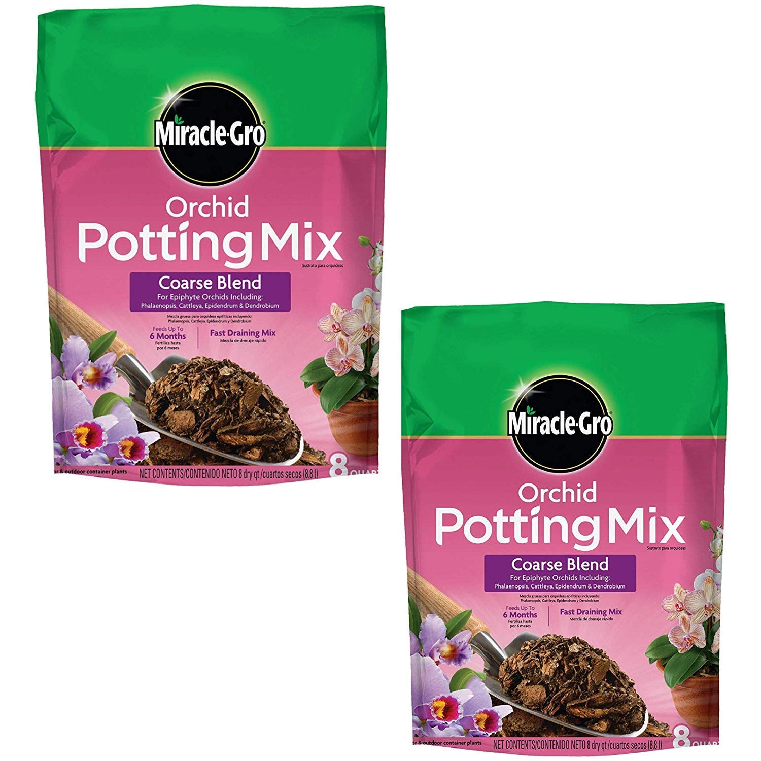 Miracle-Gro Orchid Potting Mix, 8-Quart (2 Pack) (Currently Ships to Select Northeastern & Midwestern States) (2)