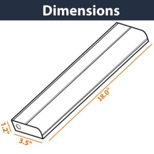 18 inch Hardwired Under Cabinet Lights, 2 Color Settings - 3000K (Soft White) and 4000K (Cool White), Under Cabinet Lighting, Dimmable Under Counter Lights, Under-Counter Light Fixtures