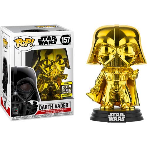 Funko Pop! Star Wars - Darth Vader (Gold Chrome) Galactic Convention Amazon Exclusive