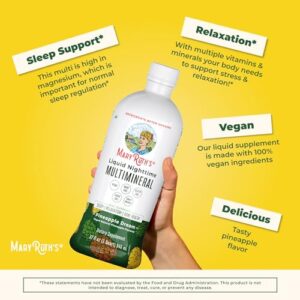 Nighttime Liquid Multimineral Sleep Supplement | Sugar Free | Calm Magnesium Citrate Sleep | NO Melatonin | Calcium Magnesium Zinc | Available in 4 Flavors | Vegan | Gluten Free | 32 Servings