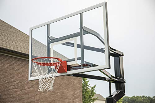 Goalsetter All-American In Ground Adjustable Basketball System with 60-Inch Acrylic Backboard and Single Static Rim, Black (SS45560A1)