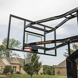 Goalsetter All-American In Ground Adjustable Basketball System with 60-Inch Acrylic Backboard and Single Static Rim, Black (SS45560A1)