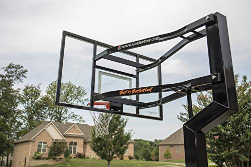 Goalsetter All-American In Ground Adjustable Basketball System with 60-Inch Acrylic Backboard and Single Static Rim, Black (SS45560A1)