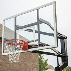 Goalsetter All-American In Ground Adjustable Basketball System with 60-Inch Acrylic Backboard and Single Static Rim, Black (SS45560A1)