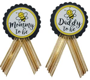 mommy & daddy to bee pins baby shower honeycomb honeybee sprinkle by amy's bubbling boutique