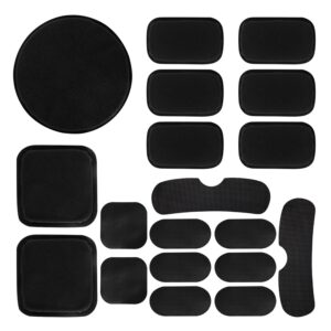 aoutacc universal airsoft helmet pads, helmet replacement foam padding kits set accessories mats for fast/mich/ach/usmc/pasgt helmet (eva foam, black)