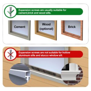 LBG Products AC Window Air Conditioner Bracket Light Duty Support Up to 85 lbs, Designed for 5,000 to 8,000 BTU Universal A/C Unit (LBW-S)