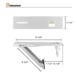 LBG Products AC Window Air Conditioner Bracket Light Duty Support Up to 85 lbs, Designed for 5,000 to 8,000 BTU Universal A/C Unit (LBW-S)