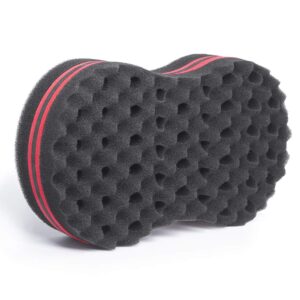 HALLO Big Holes & Big Size Barber Hair Brush Sponge Dreads Locking Twist Afro Curl Coil Wave Hair Care Tool(1 Pack)