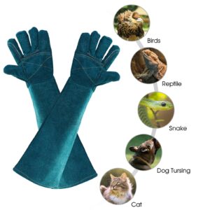 AOWPFVV Animal Handling Gloves Bite Proof Multipurpose Pet Glove for Trips to Vet Grooming Puncture Proof Training Anti-Bite Scratch for Cat Dog Snake Falcon Grabbing Reptile