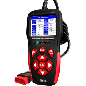 JUTA JT600 Car OBD2 Scanner Code Reader, Graphing Battery Test, Check Engine Diagnostic Scan Tool for All OBDII Vehicle After 1996