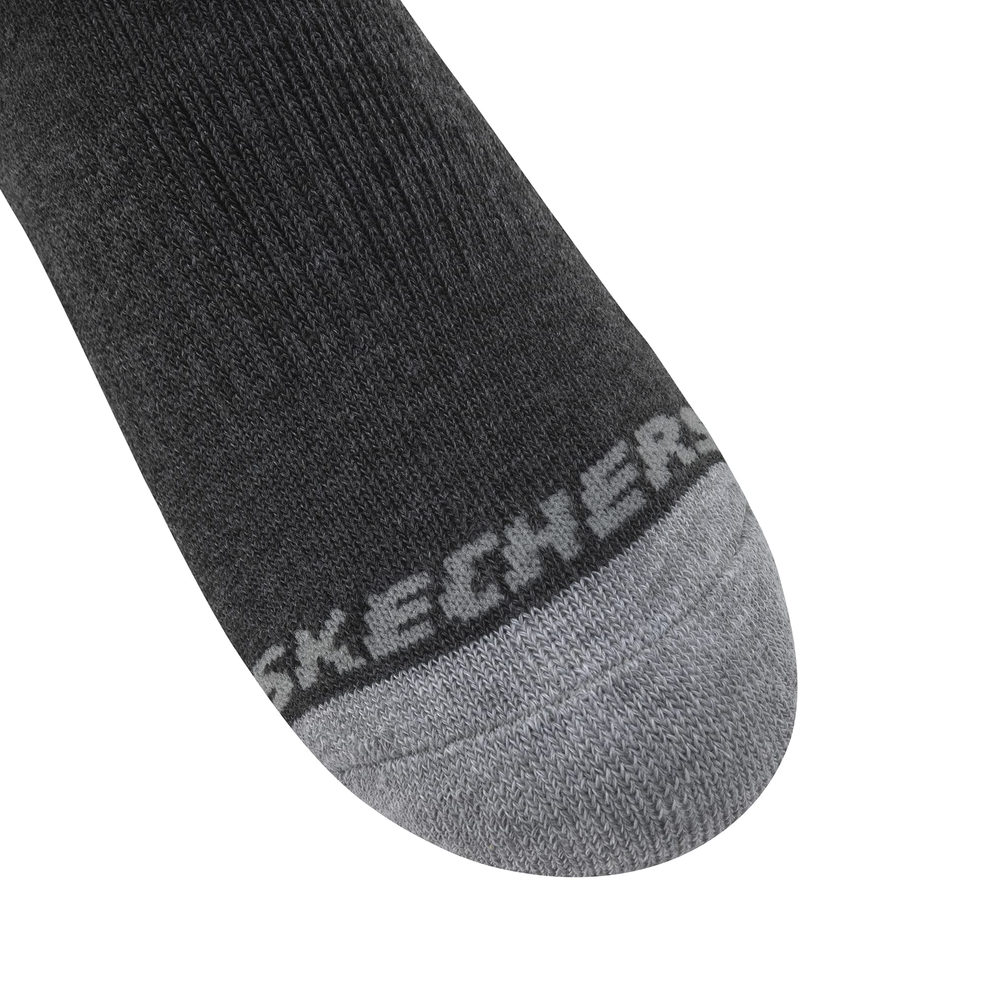 Skechers boys Skechers Boys' 6 Pack No Show Running Socks, Gray, 5-6.5 US