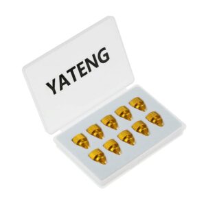 YATENG 10-pcs Anodized Aluminum Computer Case Thumbscrews (6-32 Thread) for Computer Cover/Power Supply/PCI Slots/Hard Drives DIY Personality Modification & beautification (Gold)