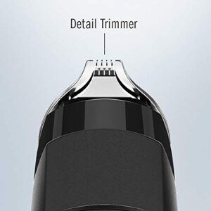 ConairMAN All-in-One Beard Trimmer for Men, for Face, Nose and Ear Hair Trimmer, Perfect for Travel, 7 piece Men's Grooming Kit, Lithium Battery-Powered