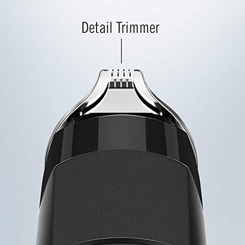 ConairMAN All-in-One Beard Trimmer for Men, for Face, Nose and Ear Hair Trimmer, Perfect for Travel, 7 piece Men's Grooming Kit, Lithium Battery-Powered