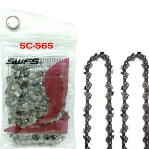 2PCS/PACK Reliable Replacement SC-S56 16-Inch Semi Chisel Saw Chain, Pitch: 3/8", gauge: .050", drive link count: 56, Compatible for Echo, Homelite, Poulan, Remington, Greenworks and more