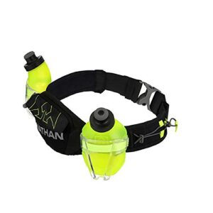 Nathan Hydration Running Belt Trail Mix Plus - Adjustable Running Belt – TrailMix Includes 2 Bottles / Flask – With Storage Pockets. Fits Most iPhones and Smartphones